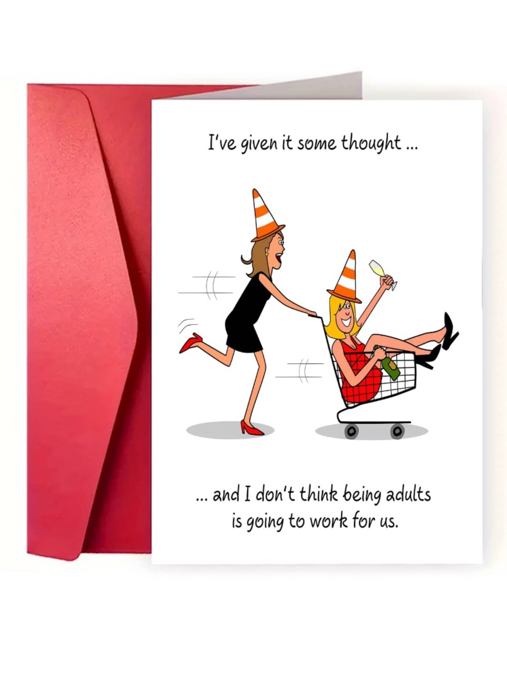 Funny Friendship Card with Red Envelope